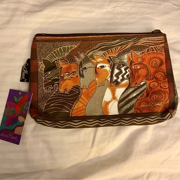 NWT Laurel Burch Horses Makeup Bag/Pouch - Picture 4 of 4